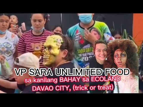 VP SARA TRICK or TREAT sa kanilang BAHAY w/ UNLIMITED FOOD | OPEN FOR EVERYONE in ecoland village DC