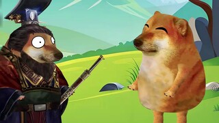 โจโฉ: สุดท้ายแล้วเราชนะสามก๊กได้ไหม? นักเดินทางข้ามเวลา: ซือหม่าอี้ ซือหม่าอี้: อะไรนะ? เป็นไปได้ยัง