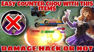 THEY THOUGHT I WAS A HACKER BECAUSE OF MY DAMAGE - EASY COUNTER CHOU WITH THIS ITEMS - MLBB