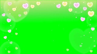HEARTS OVERLAY # 1 GREEN SCREEN VIDEO | GREENSCREEN BACKGROUND | CHROMA KEY | Peachy Grace