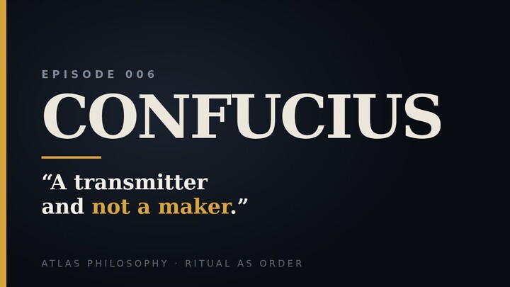 Confucius: The Man Who Said He Invented Nothing
