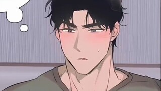 The male protagonist was half asleep when he felt that there was someone hanging on him. He opened h