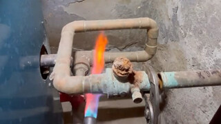 Boiler water pipe valve replacement