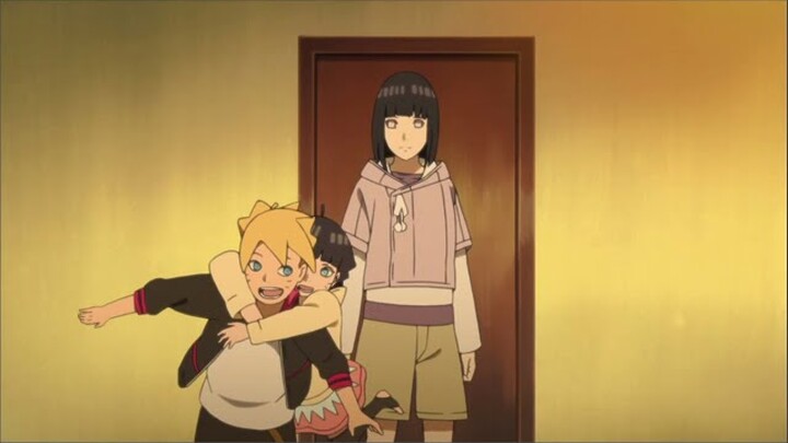 Boruto crashes on Naruto's Hokage face on school 1st day, Boruto activates Jougan for the first time