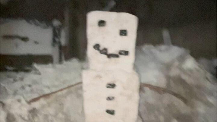 我妈不让我玩mc，非得让我堆雪人
