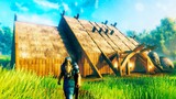 Built a HUGE Viking Long House to Store Everything - Valheim Gameplay / Early Access
