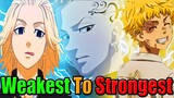 Tokyo Revengers - All Characters Ranked Weakest To Strongest | Top Strongest (Manga Spoilers)