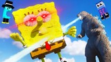 We Destroy Cursed Spongebob with Godzilla in Teardown Multiplayer!