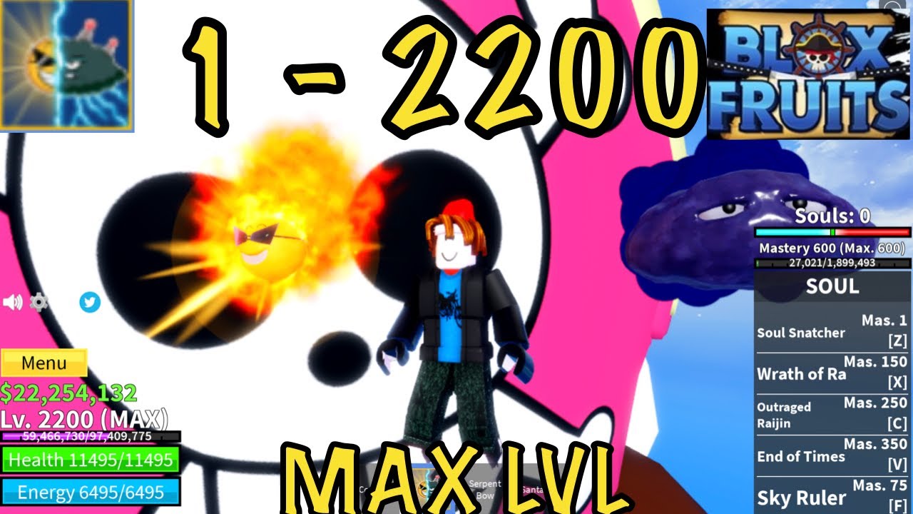 Noob To Max Lvl 1-2300 using SHADOW Fruit in Bloxfruits