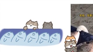 [True Meow] Cat: Boss, I want fish, Boss: OK, wait for me to get a big one