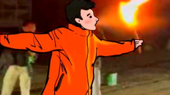 I was going to do a fire-breathing act, but ended up putting out the flames instead! At first I thou