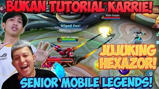MAIN KARRIE KETEMU SENIOR PRO PLAYER PERTAMA DAN TOP GLOBAL MOBILE LEGENDS !!