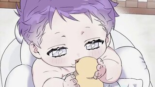 Little Water Drop Bath Diary~The 2:8 hairstyle is also very suitable for our baby