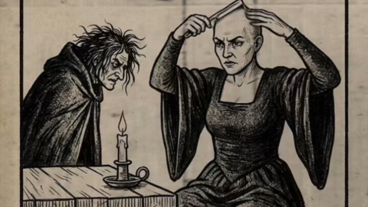 The video depicts the medieval era — the egg-face enigma, a medieval mystery.