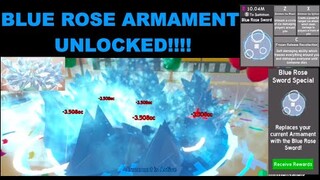 I unlocked BLUE ROSE ARMAMENT|SWORD|Showcase in ROBLOX ANIME FIGHTING SIMULATOR