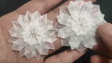 [Origami] Điều này hơi đau đầu, nhưng nó thực sự rất đẹp! Những bông hoa giống như bông tuyết.