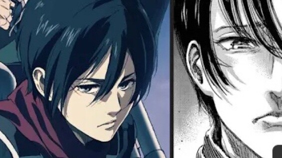 Attack on Titan · Final Season, character comparison between the animation and the comics, detailed 