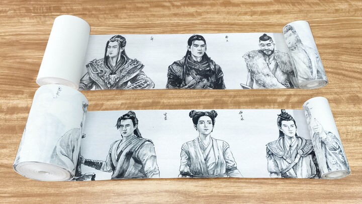 I drew 58 characters from “Immortal Cultivation” in one go with a calligraphy brush [Tiannan Chapter