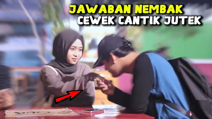 Bikin Baper !! JAWABAN PRANK NEMBAK WANITA CANTIK SUPER JUTEK GAK DIKENAL PART 2 - Prank Indonesia