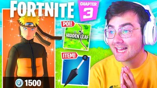 Naruto in Fortnite REVEALED Finally! (Naruto Skin, Hidden Leaf POI, Chapter 3 Update)