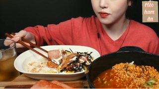 Cơm thịt nguội Spam sốt mayo và mì Jin cay phần 4 #anngonmoingay