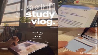 chill study vlog— getting my second dose, the calm before the storm, studying 😵 || jhs diaries 📚