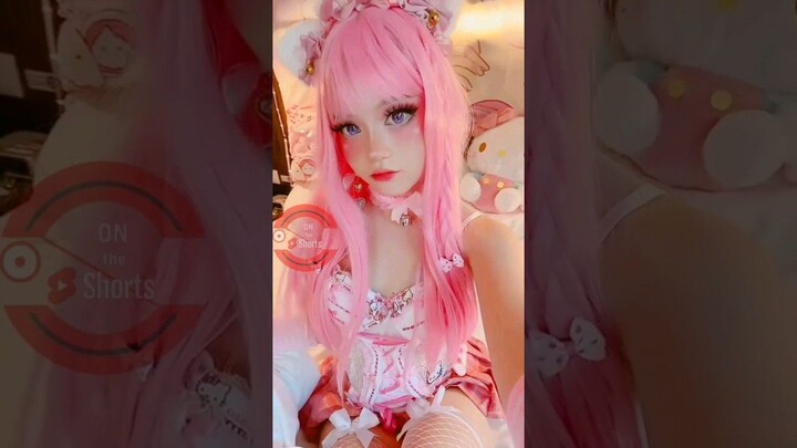 Kawai Hello Kitty Girls  Cat Girl Cosplay #shorts