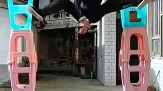 70岁老爷子轻功演示