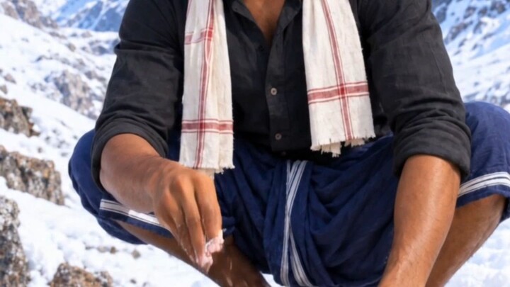 बर्फीली वादियों के बीच बन रहा है गरमा-गरम Mutton! ❄️🔥🍖”