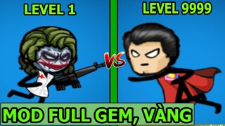HERO WARS: Super Stickman MOD APK FUll GEM Vàng - Người Que Joker Và Super Man - Top Game Thành EJ