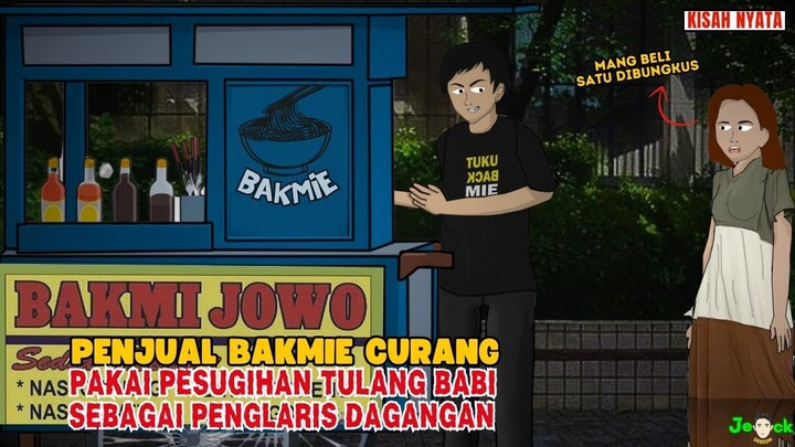 PENJUAL BAKMIE CURANG PAKAI PESUGIHAN TULANG BABI SEBAGAI PENGLARIS  SINETRO