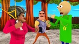 Scary Teacher 3D - Miss T Boxing Battle vs Baldi's Basic - Game Animation