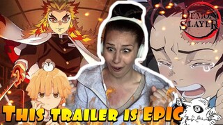 Demon Slayer : Kimetsu No Yaiba Movie trailer ** INFINITY TRAIN / MUGEN TRAIN** REACTION + REVIEW