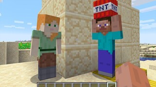 TROLL ALEX VS STEVE ใน Minecraft โดย BORIS CRAFT PART 12 NOTCH HEROBRINE