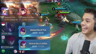 Gendong TOP GLOBAL 2  YVE & JULIAN!! - Mobile Legends