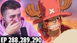 DONT HURT MY CHOPPER!! One Piece Episode 288, 289 & 290 REACTION + REVIEW!