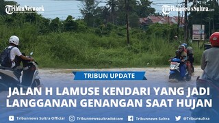 Waspada! Air Meluap ke Ruas Jalan H Lamuse Lepo-Lepo Kendari Pasca Hujan, Warga Sebut Jadi Langganan