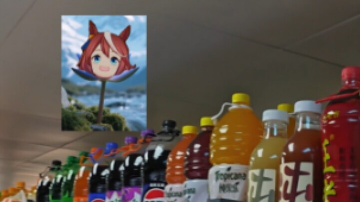 Ran into Lan Lian at the supermarket—gave it my all and got stuck for a full minute 😂