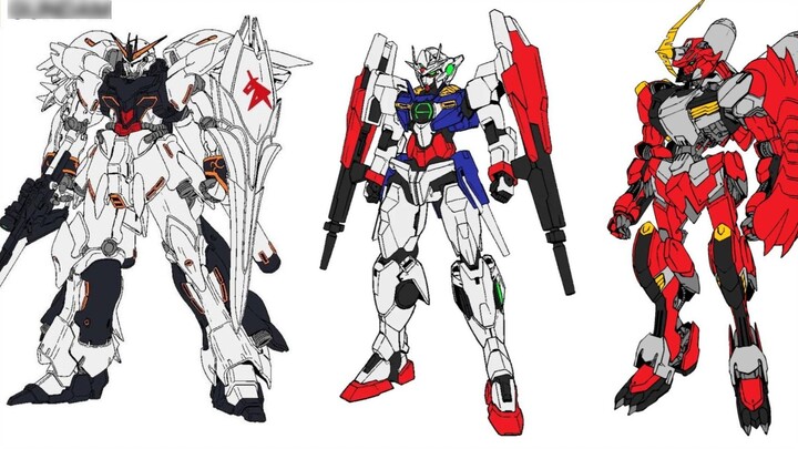 Desain bodi Gundam yang dipadukan dengan perlengkapan dan warna senada bahkan mungkin tidak dikenali