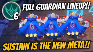 FULL SUSTAIN IS THE NEW META NOW !! GUARDIAN NO COUNTER !! MAGIC CHESS MOBILE LEGENDS