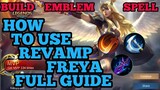 How to use revamp Freya guide & best build mobile legends ml