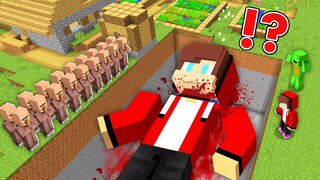 Who Buried JJ ALIVE - Police JJ and Mikey Maizen in Minecraft security House