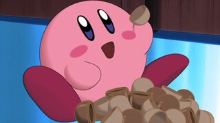 Kirby baby enjoys eating chocolate at the "self-service chocolate"
