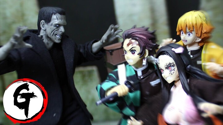 Tanjiro,Nezuko VS Frankenstein -Demon Slayer stop motion 炭治郎&禰豆子VSフランケンシュタイン-鬼滅の刃 ストップモーション