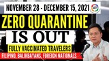 🔴TRAVEL UPDATE: ZERO QUARANTINE IS OUT - THE IATF TEMPORARY SUSPEND FOREIGN TOURISTS FROM GREEN LIST