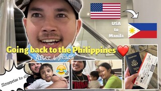 GOING BACK TO THE PHILIPPINES AFTER 4 YEARS! 🇵🇭  || SINURPRISE KO SILA || DI NILA ALAM NA UUWE AKO