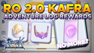 NEW KAFRA AVENTURE LOG REWARDS IN RO 2.0 (NO MORE NOLAN CARD) - RAGNAROK MOBILE