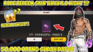 KODE REDEEM SKIN TINJU K.O NIGHT ? | KODE REDEEM FREE FIRE TERBARU 2021 APRIL !!