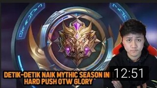 DETIK-DETIK NAIK MYTHIC SEASON INI DALAM 1 HARI ! HARD PUSH - Mobile Legends