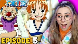 NAMI !🏴‍☠️ First Time Watching 👒 One Piece Anime! One Piece Ep 5 REACTION & REVIEW
